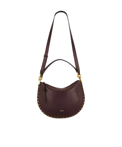 Isabel Marant Oskan Soft Zip Bag In Burgundy