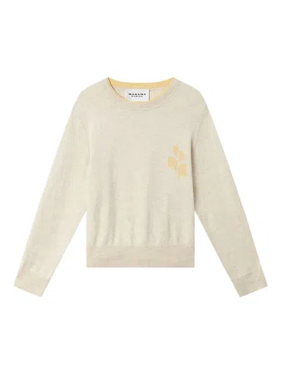 Isabel Marant Logo Sweater In White