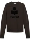 Isabel Marant Black Logo-print Sweatshirt In Brown