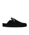 Isabel Marant Logo Wool Muller Shoes In Black