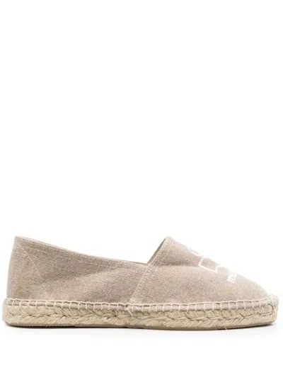 Isabel Marant Logo-embroidered Slip-on Espadrilles In Beige