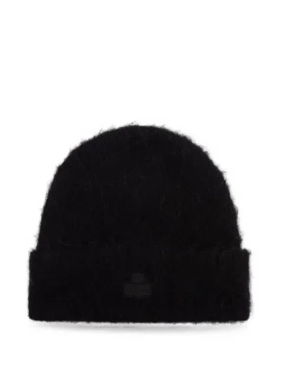 Isabel Marant Logo-patch Beanie Hat In Black