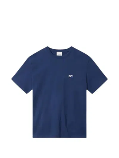 Isabel Marant Logo-patch T-shirt In Blue