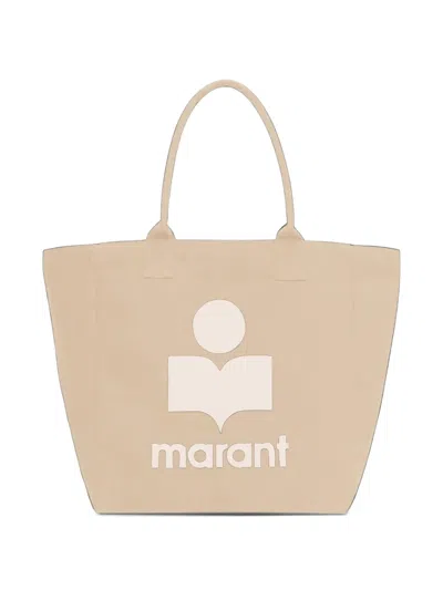Isabel Marant Logo-print Cotton Tote Bag In Red