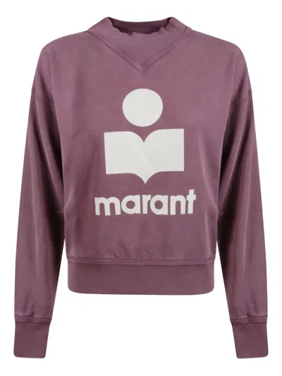 Isabel Marant Logo-print Long-sleeve Sweatshirt In Purple