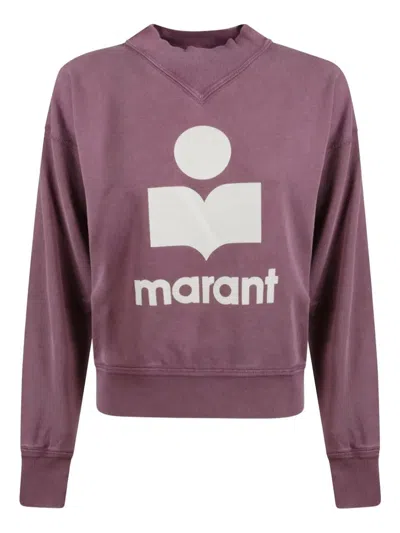 Isabel Marant Logo-print Long-sleeve Sweatshirt In Purple