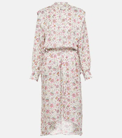 Isabel Marant Floral Midi Dress In Weiss
