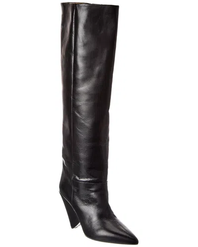 Isabel Marant Lokyo Leather Knee-high Boot In Animal Print