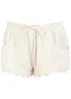 Isabel Marant Lola Ladder Stitch Scallop Drawstring Shorts