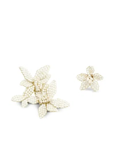 Isabel Marant Loli Asymmetrical Flower-shaped Earrings Accessories In Gold