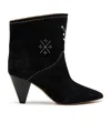 Isabel Marant Loline Suede Ankle Boots With Micro Studs