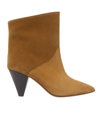 Isabel Marant Larta High Heel Short Boots In Brown