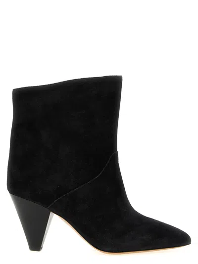 Isabel Marant 75mm Loline Suede Boots In Black