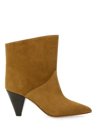 Isabel Marant Larta High Heel Short Boots In Brown