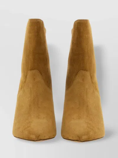 Isabel Marant "loline" Suede Cone Heel Ankle Boots