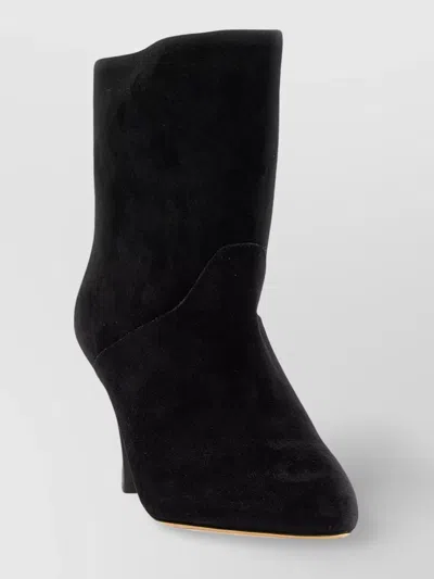 Isabel Marant 'loline' Suede Cone Heel Ankle Boots In Black