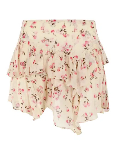 Isabel Marant Lolita Beige Viscose Skirt In Multi