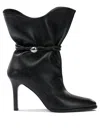 Isabel Marant Black Solid Leather Boots In Black