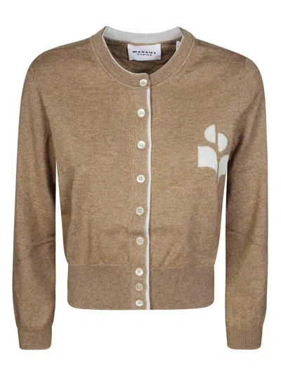 Isabel Marant Lona-gz Women's Cotton-wool Cardigan In Beige