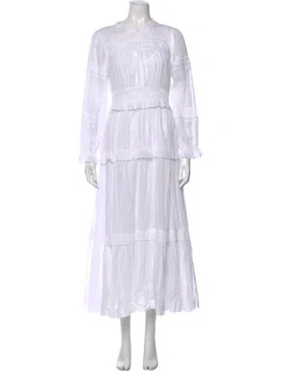 Pre-owned Isabel Marant Long Dress In White