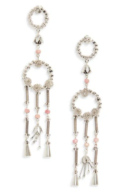 Isabel Marant Long Drop Earrings In Red