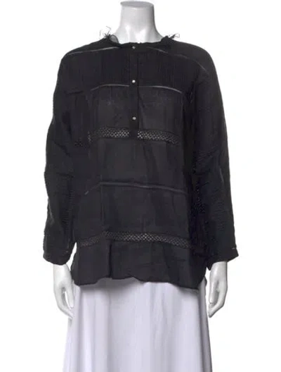 Pre-owned Isabel Marant Long Sleeve Blouse In Black