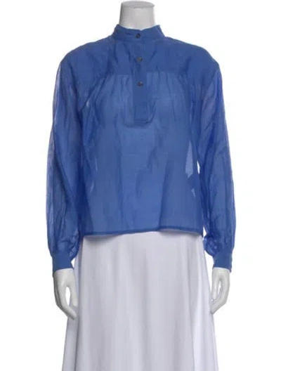 Pre-owned Isabel Marant Long Sleeve Blouse In Blue