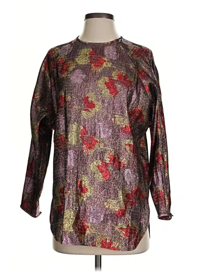 Pre-owned Isabel Marant Long Sleeve Blouse In Burgundy