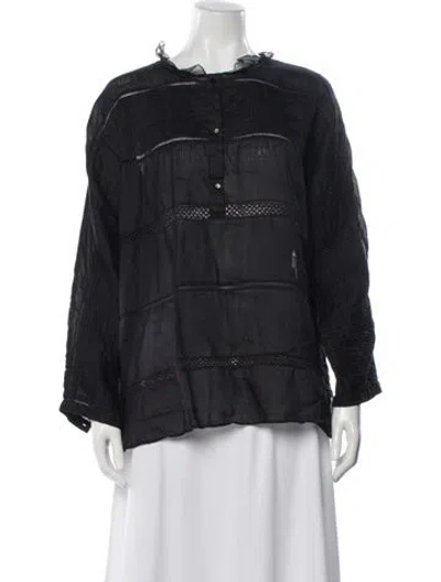 Pre-owned Isabel Marant Long Sleeve Blouse In Gray