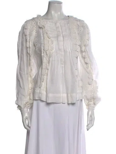 Pre-owned Isabel Marant Long Sleeve Blouse In Neutral