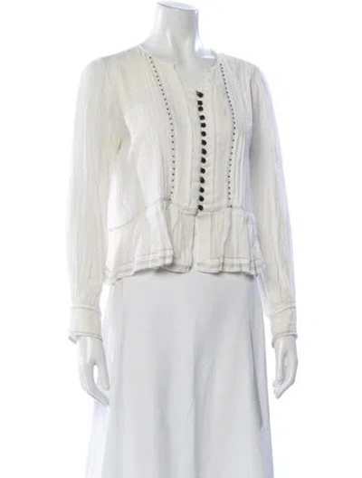 Pre-owned Isabel Marant Long Sleeve Blouse In Neutral
