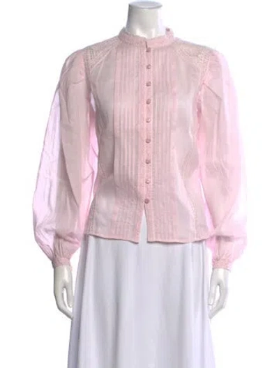 Pre-owned Isabel Marant Long Sleeve Blouse In Pink