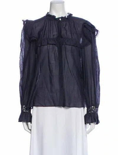 Pre-owned Isabel Marant Long Sleeve Blouse W/ Tags In Blue