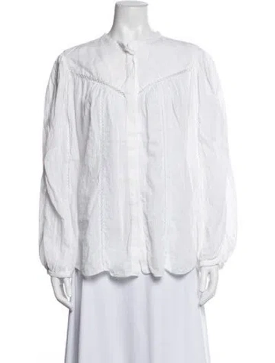 Pre-owned Isabel Marant Long Sleeve Blouse W/ Tags In White