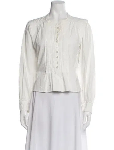 Pre-owned Isabel Marant Long Sleeve Blouse In White
