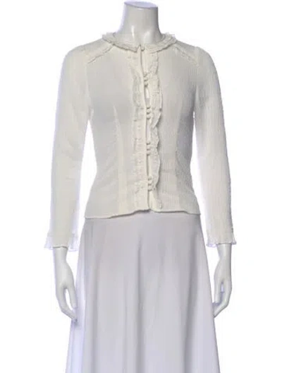Pre-owned Isabel Marant Long Sleeve Blouse In White