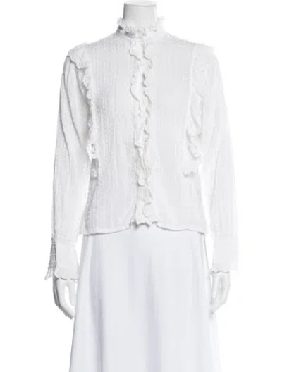Pre-owned Isabel Marant Long Sleeve Blouse In White
