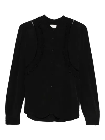 ISABEL MARANT ISABEL MARANT LONG-SLEEVE BLOUSE WITH LACE INSERT