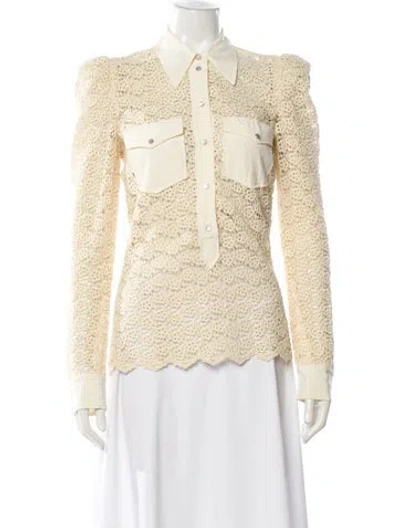 Pre-owned Isabel Marant Long Sleeve Button-up Top In Yellow