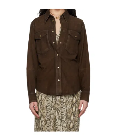 Isabel Marant Long Sleeve Casual Jacket In Brown