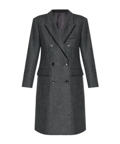 Isabel Marant Double-breasted Wool Coat In Gray