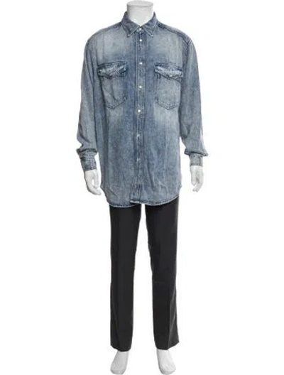 Pre-owned Isabel Marant Long Sleeve Denim Shirt In Blue