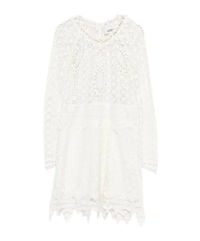 Isabel Marant Hizene Cotton-guipure Lace Mini Dress In Neutral