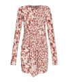 Isabel Marant Georgia Mini Dress Garnet In Brown