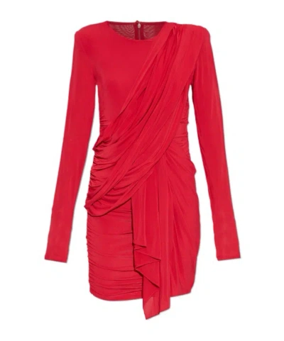ISABEL MARANT DRAPED LONG-SLEEVE MINI DRESS