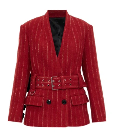 ISABEL MARANT ISABEL MARANT STRIPED BELTED JACKET