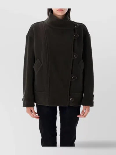 ISABEL MARANT LONG SLEEVE PEACOAT HIGH COLLAR DESIGN