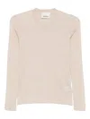 Isabel Marant Long-sleeve Round-neck Sweater In Neutral