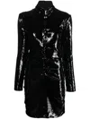 ISABEL MARANT LONG-SLEEVE SEQUIN-EMBELLISHED DRESS