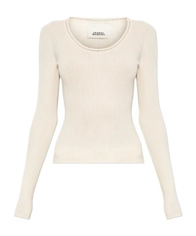 Isabel Marant Long Sleeve Sweater In Neutral